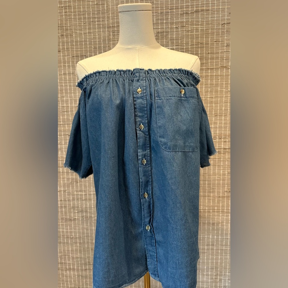 Urban Renewal Off the Shoulder Denim Top